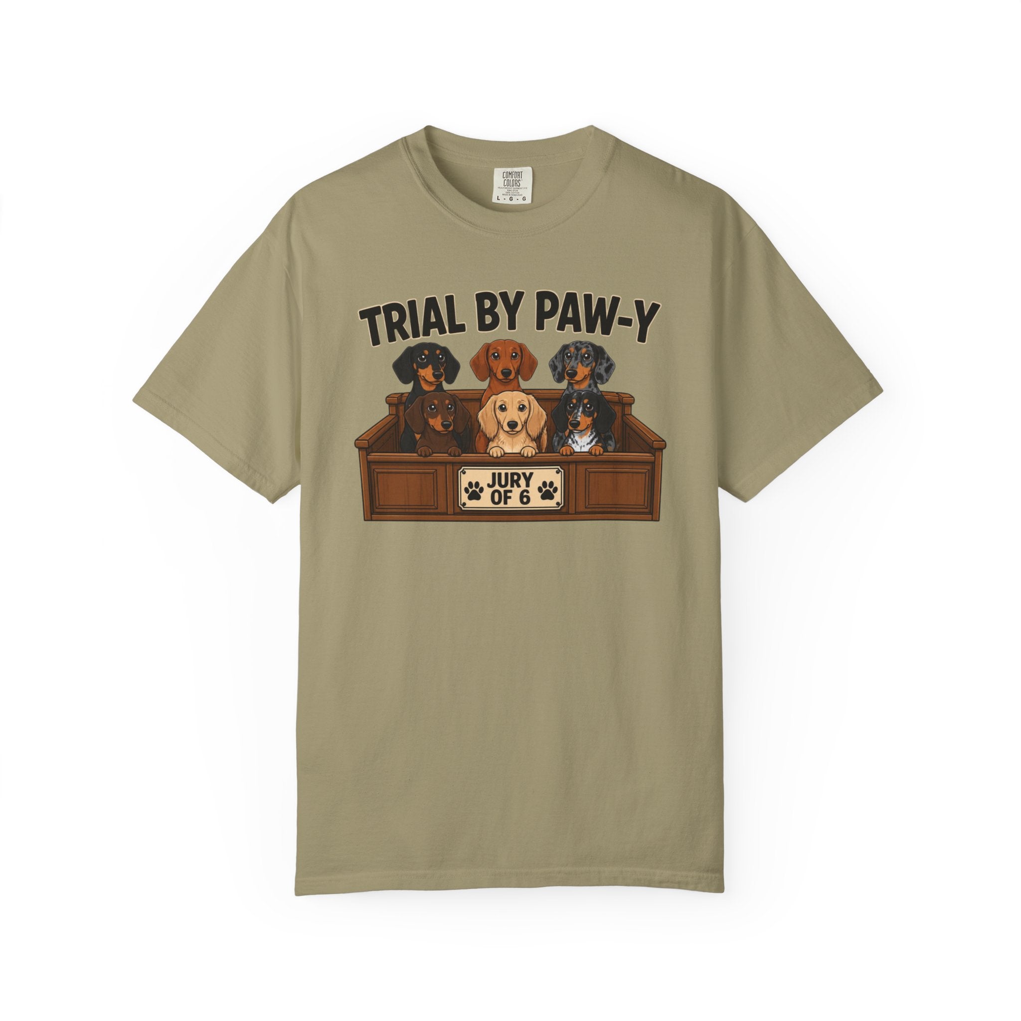Trial By Paw Y Dachshund Shirt — The Legal Series