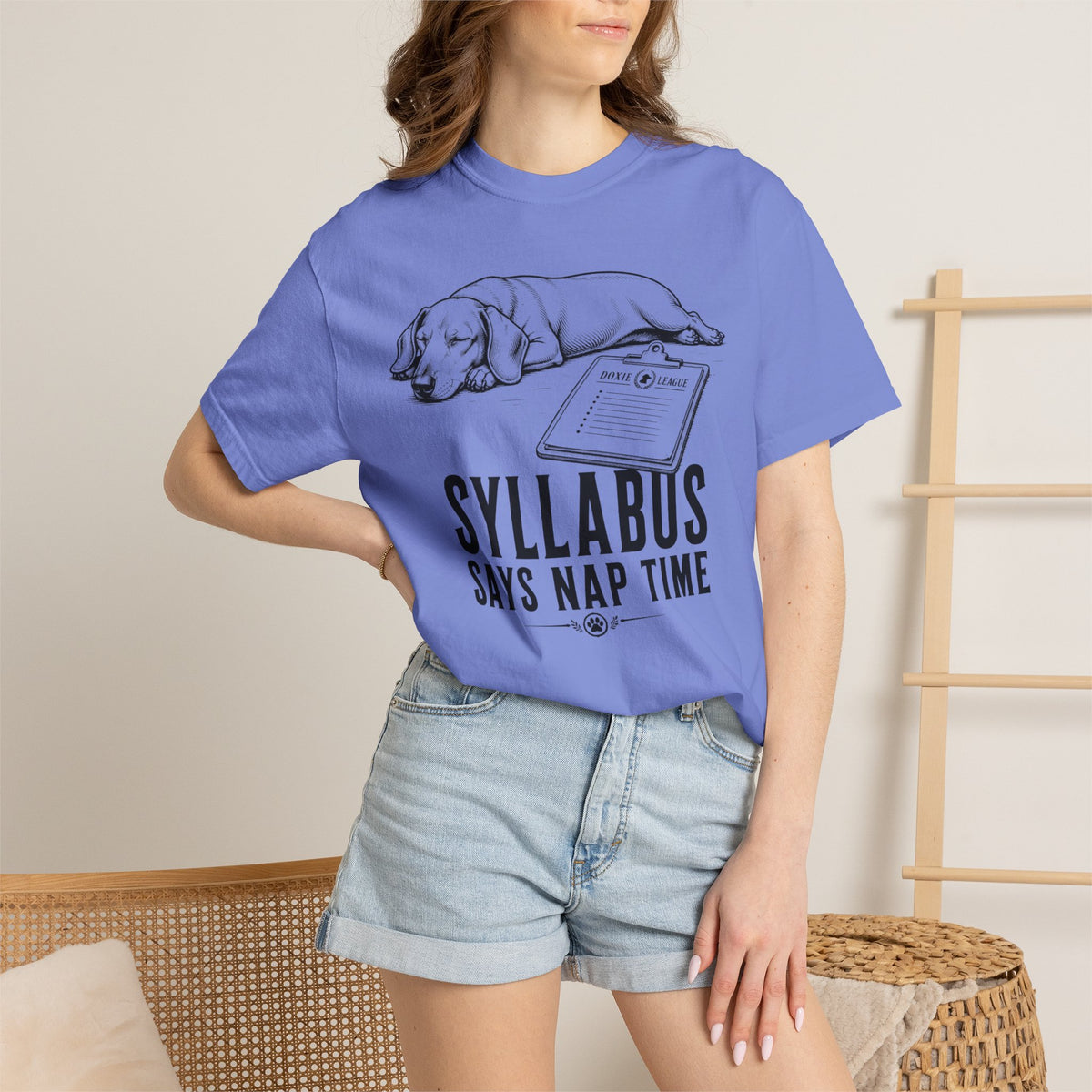 Syllabus Says Nap Time Dachshund Shirt — The Educational Series
