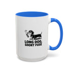 Long Dog Short Fuse — Funny Dachshund Coffee Mug | Doxie League