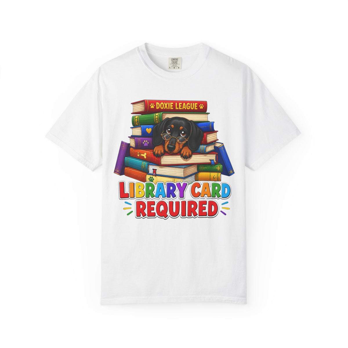 Library Card Required Dachshund Shirt — The Educational Series