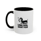 Long Dog Short Fuse — Funny Dachshund Coffee Mug | Doxie League