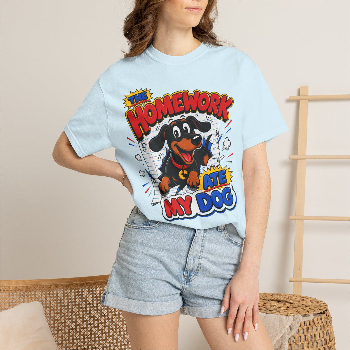 Homework Ate My Dog Dachshund Shirt — The Educational Series