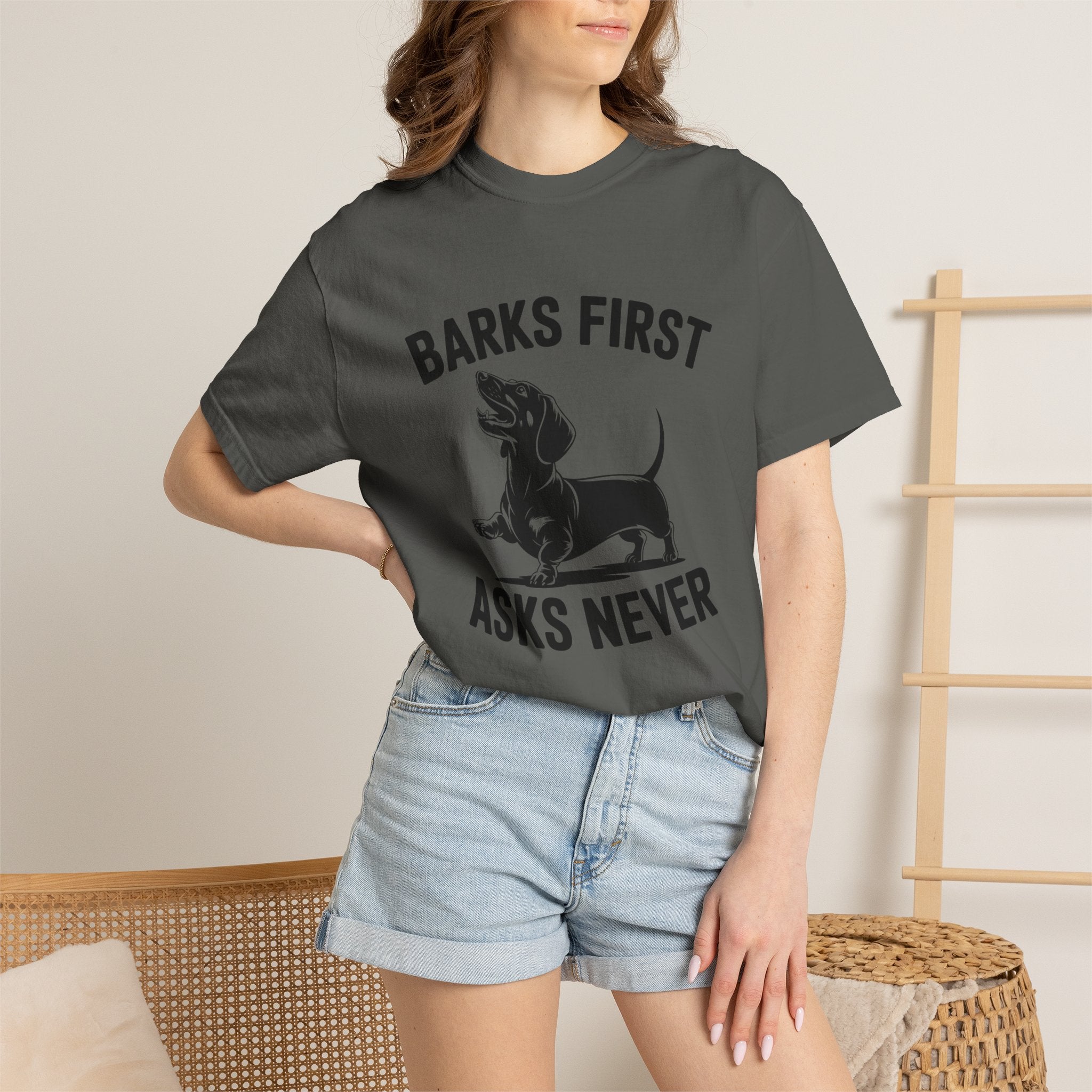 Barks First - Doxie League Tee
