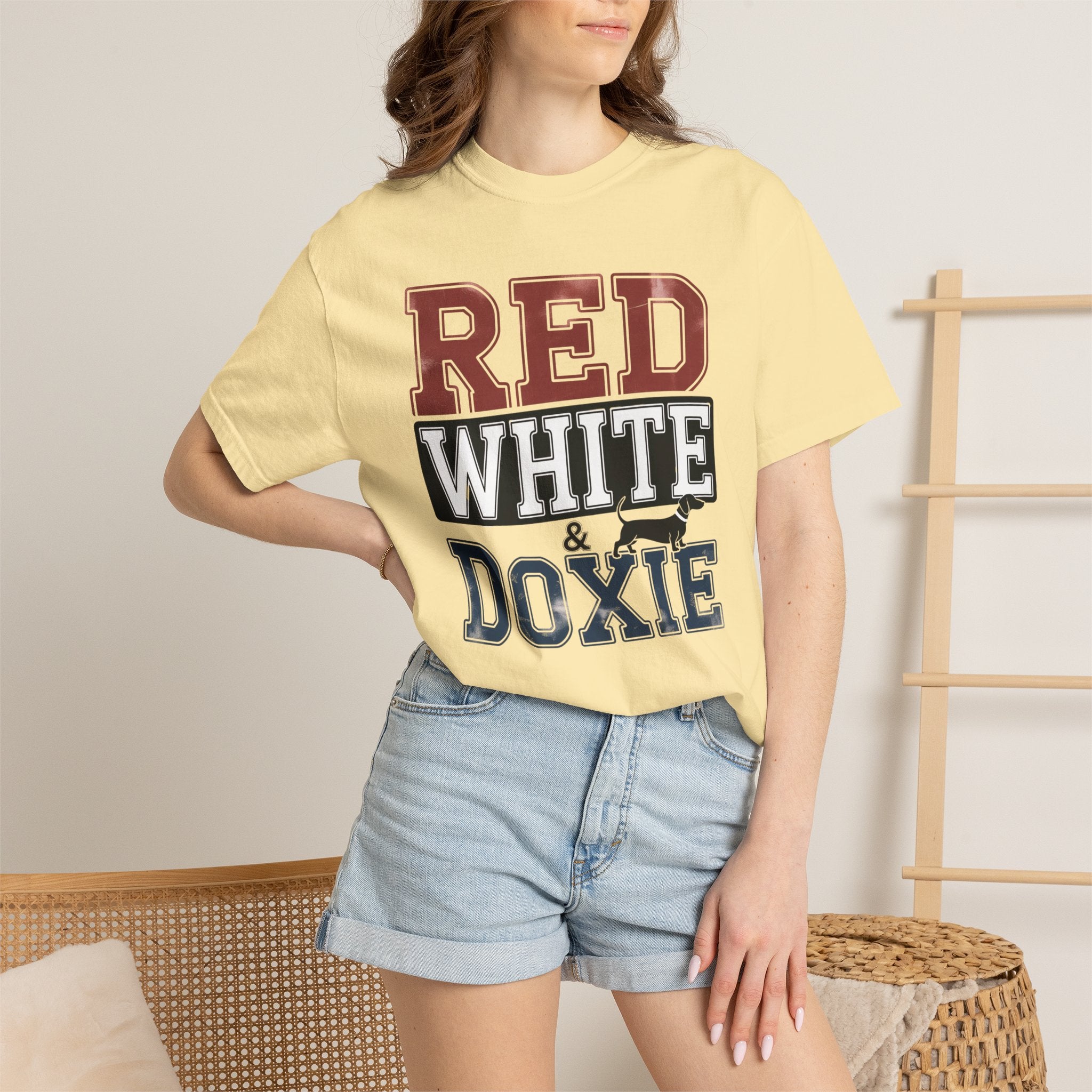 Red White & Doxie - Doxie League Tee