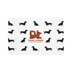 Doxie League Pet Food Mat | Dachshund Pattern Dog Mat | Non-Slip Pet Feeding Mat