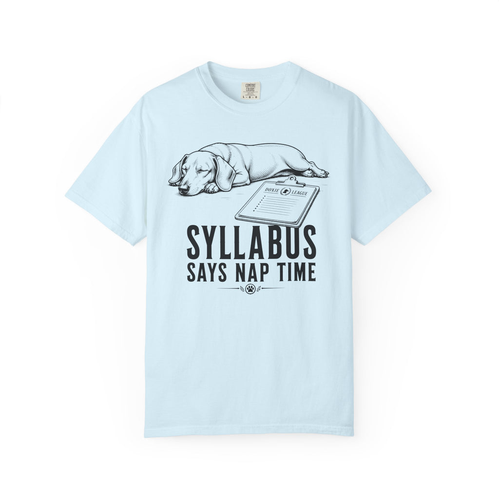 Syllabus Says Nap Time Dachshund Shirt — The Educational Series