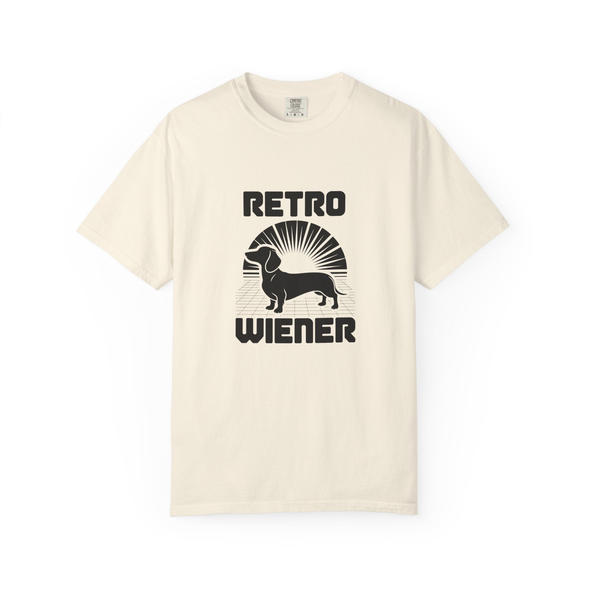 Retro Wiener vintage dachshund graphic t-shirt — retro wiener dog tee by Doxie League