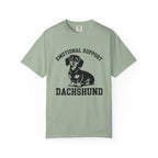 Emotional Support Dachshund cute graphic t-shirt — doxie mom gift tee by Doxie League