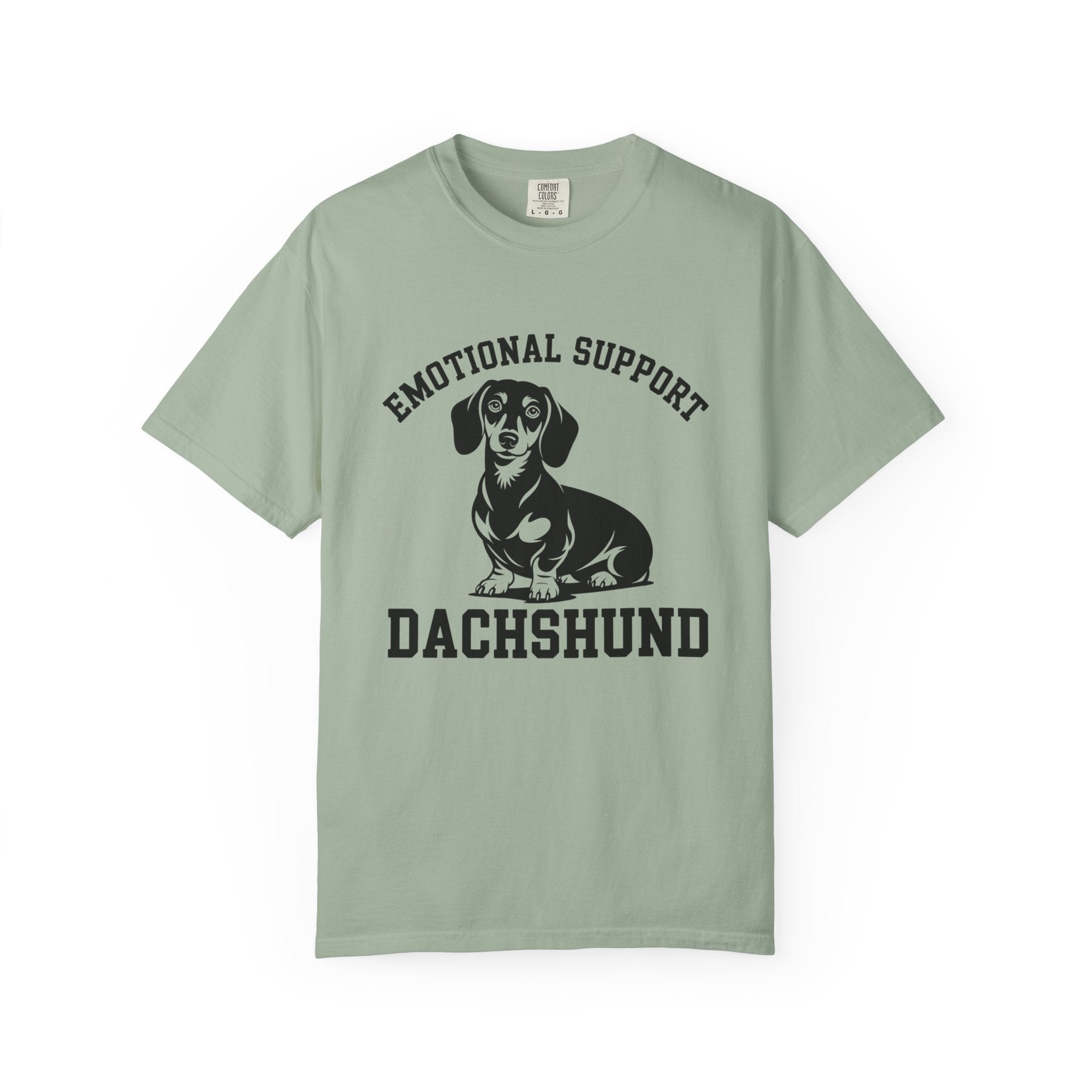 Emotional Support Dachshund cute graphic t-shirt — doxie mom gift tee by Doxie League