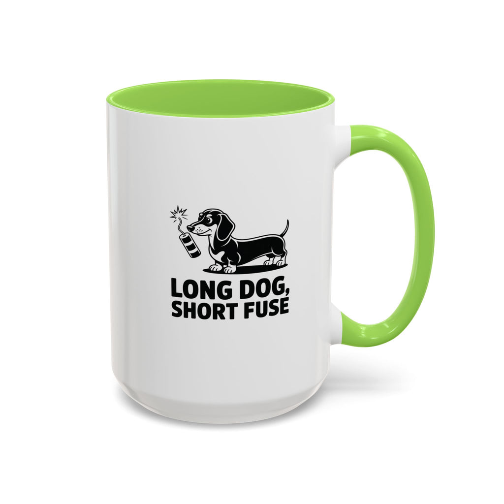 Long Dog Short Fuse — Funny Dachshund Coffee Mug | Doxie League