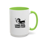 Long Dog Short Fuse — Funny Dachshund Coffee Mug | Doxie League