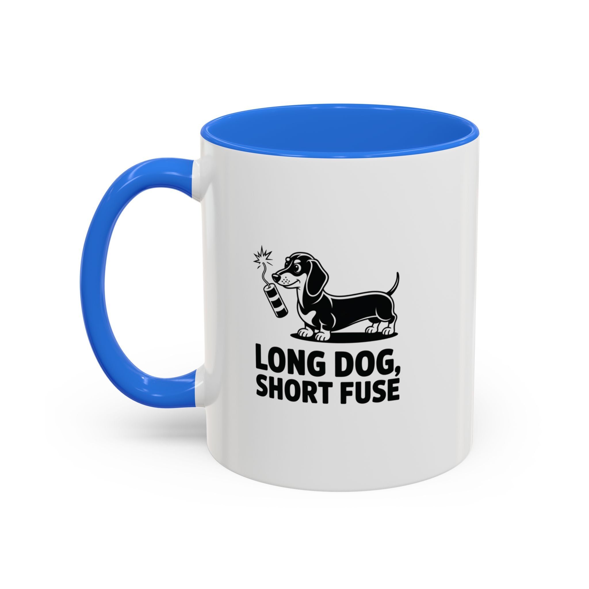Long Dog Short Fuse — Funny Dachshund Coffee Mug | Doxie League