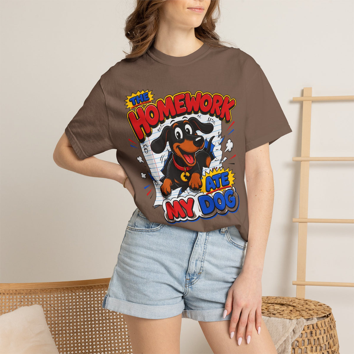 Homework Ate My Dog Dachshund Shirt — The Educational Series