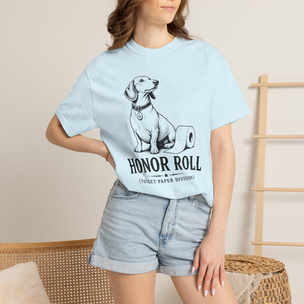 Honor Roll Toilet Paper Division Dachshund Shirt — The Educational Series