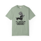 All American Doxie dachshund t-shirt — patriotic wiener dog tee by Doxie League
