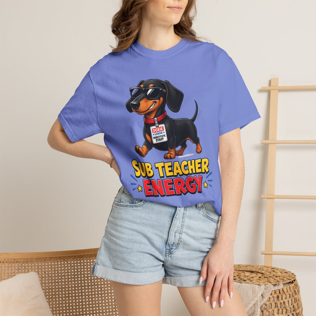 Sub Teacher Energy Dachshund Shirt — The Educational Series