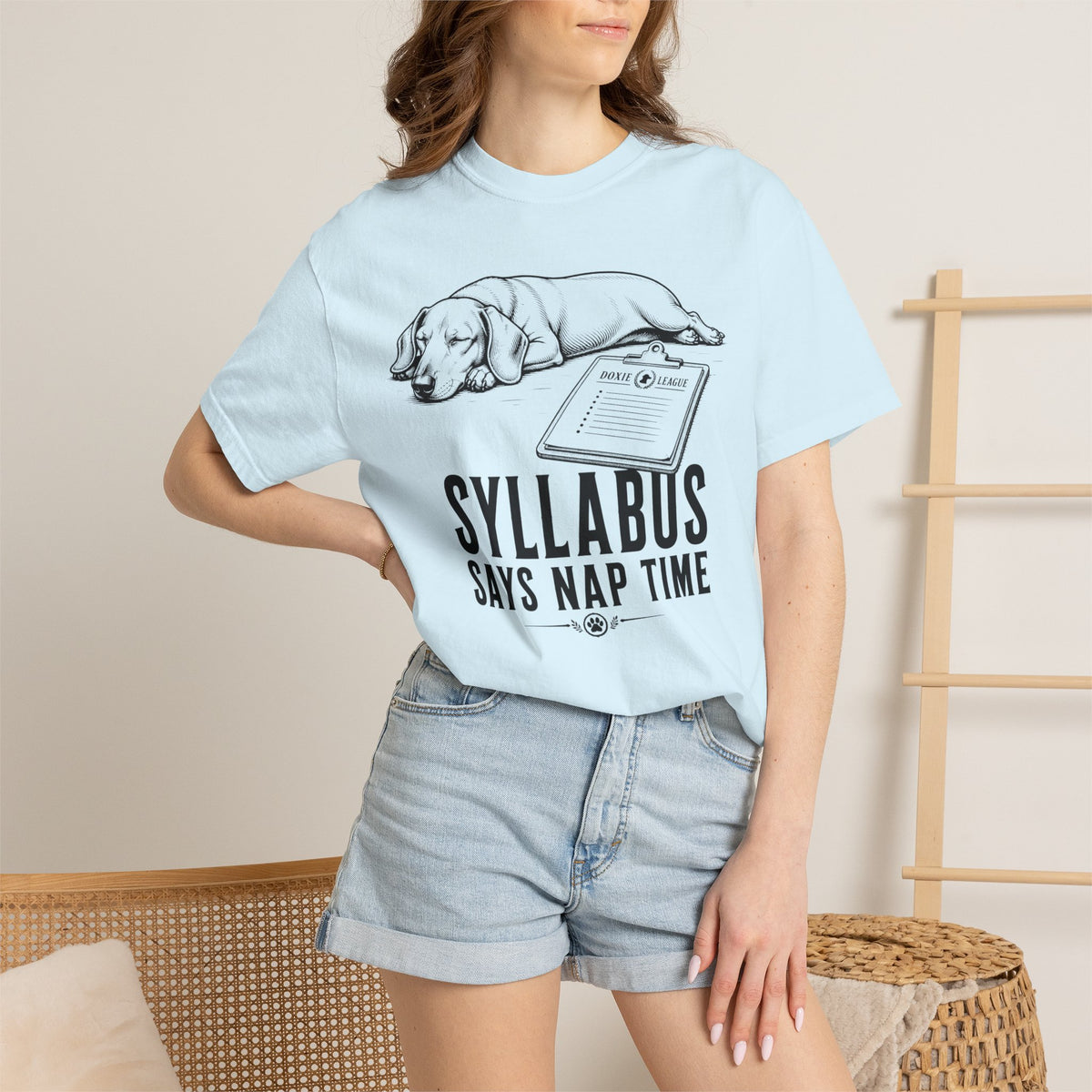 Syllabus Says Nap Time Dachshund Shirt — The Educational Series