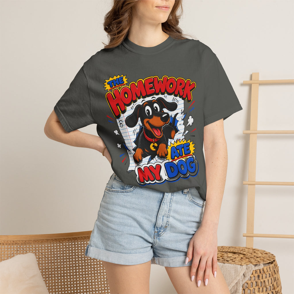 Homework Ate My Dog Dachshund Shirt — The Educational Series