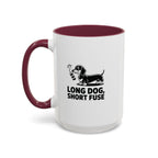 Long Dog Short Fuse — Funny Dachshund Coffee Mug | Doxie League