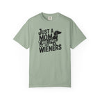 Just a Mom Who Loves Her Weiners dachshund mom graphic t-shirt — funny doxie mom gift tee by Doxie League