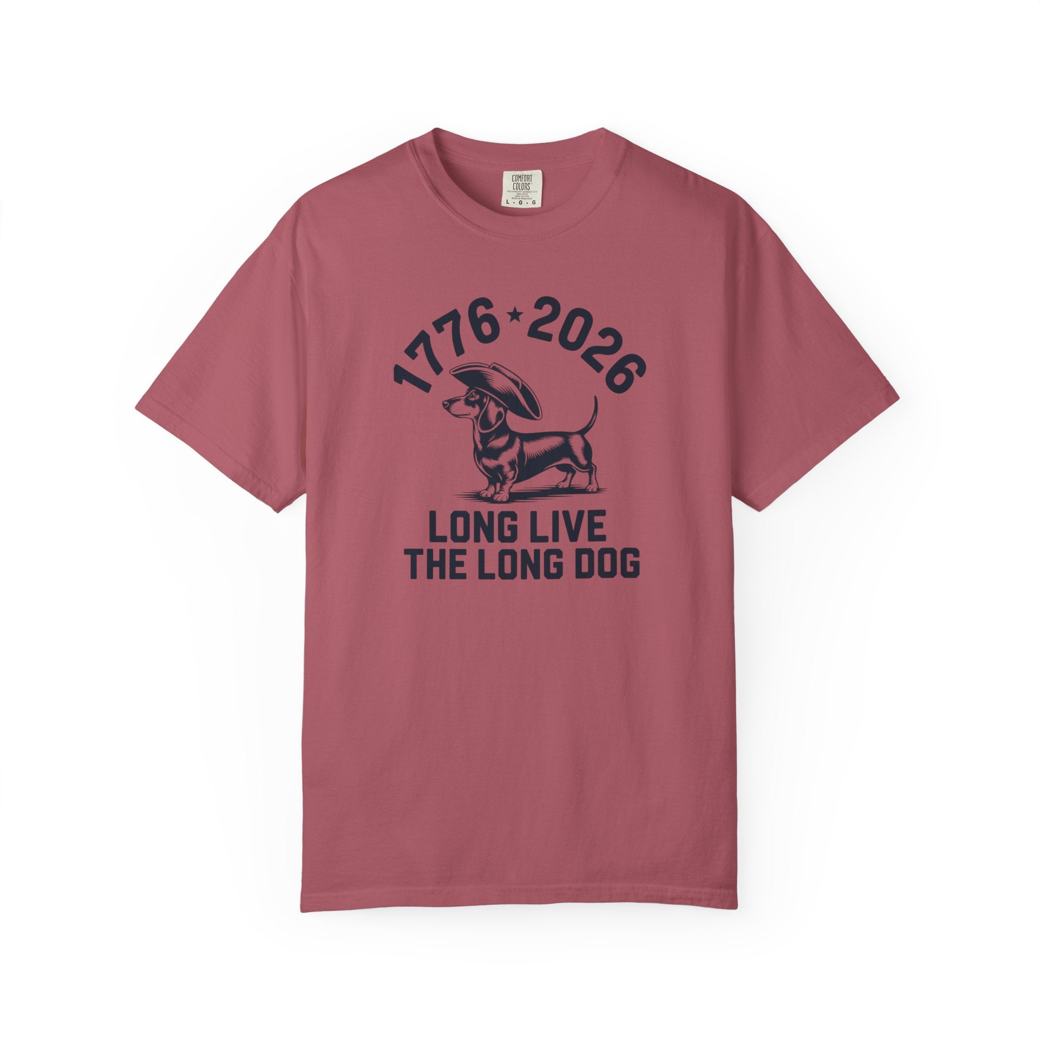 1776–2026 Long Live The Long Dog — Dachshund Tricorn Hat T-Shirt | America 250th