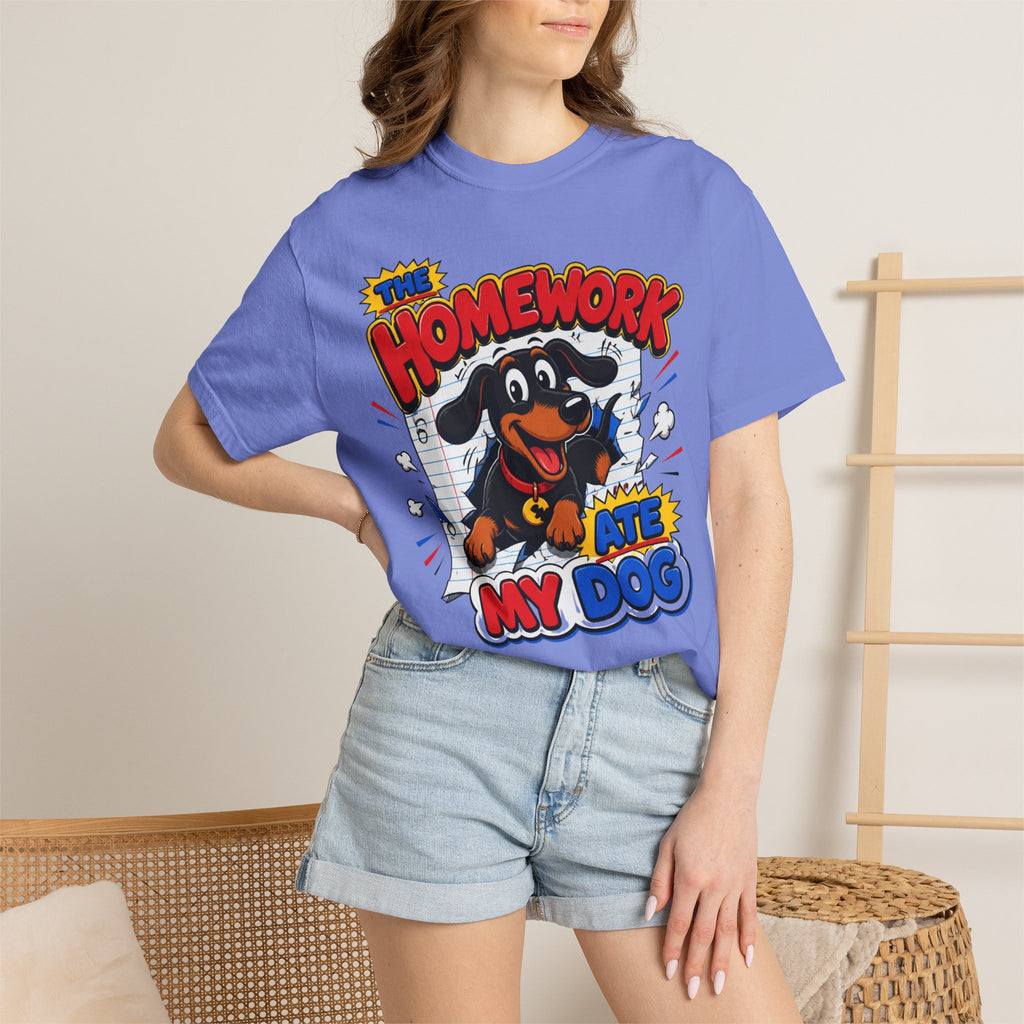 Homework Ate My Dog Dachshund Shirt — The Educational Series