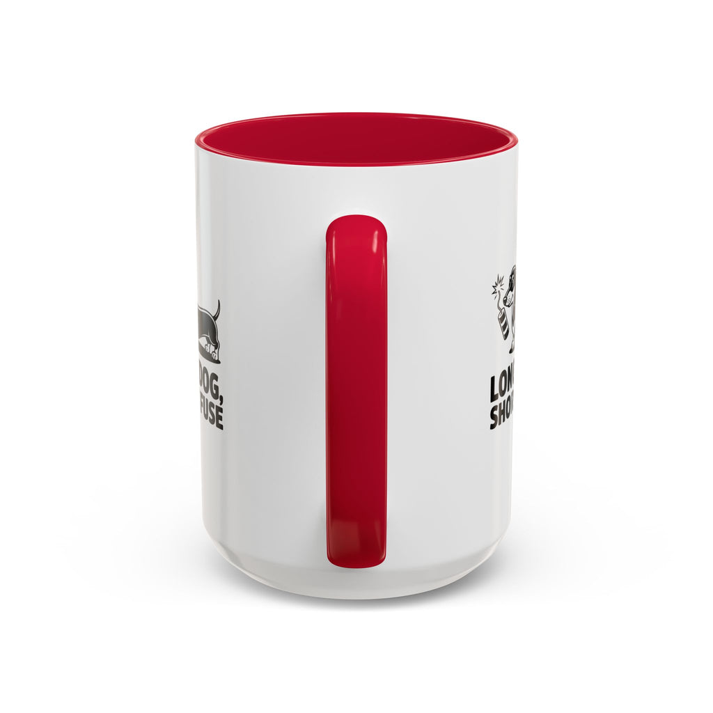 Long Dog Short Fuse — Funny Dachshund Coffee Mug | Doxie League