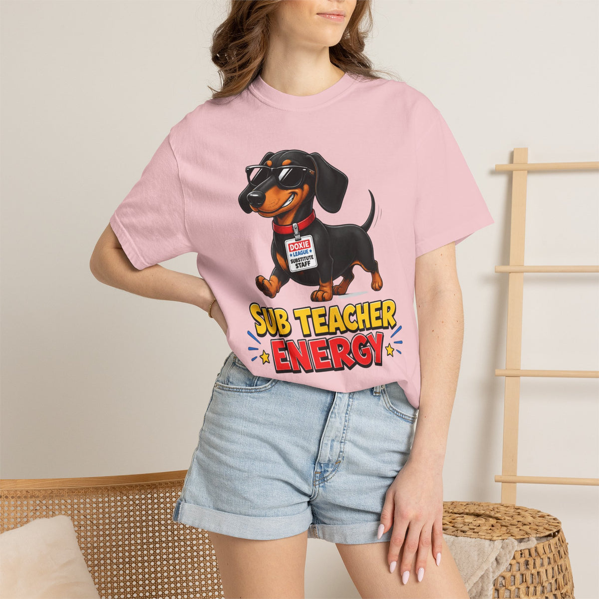 Sub Teacher Energy Dachshund Shirt — The Educational Series