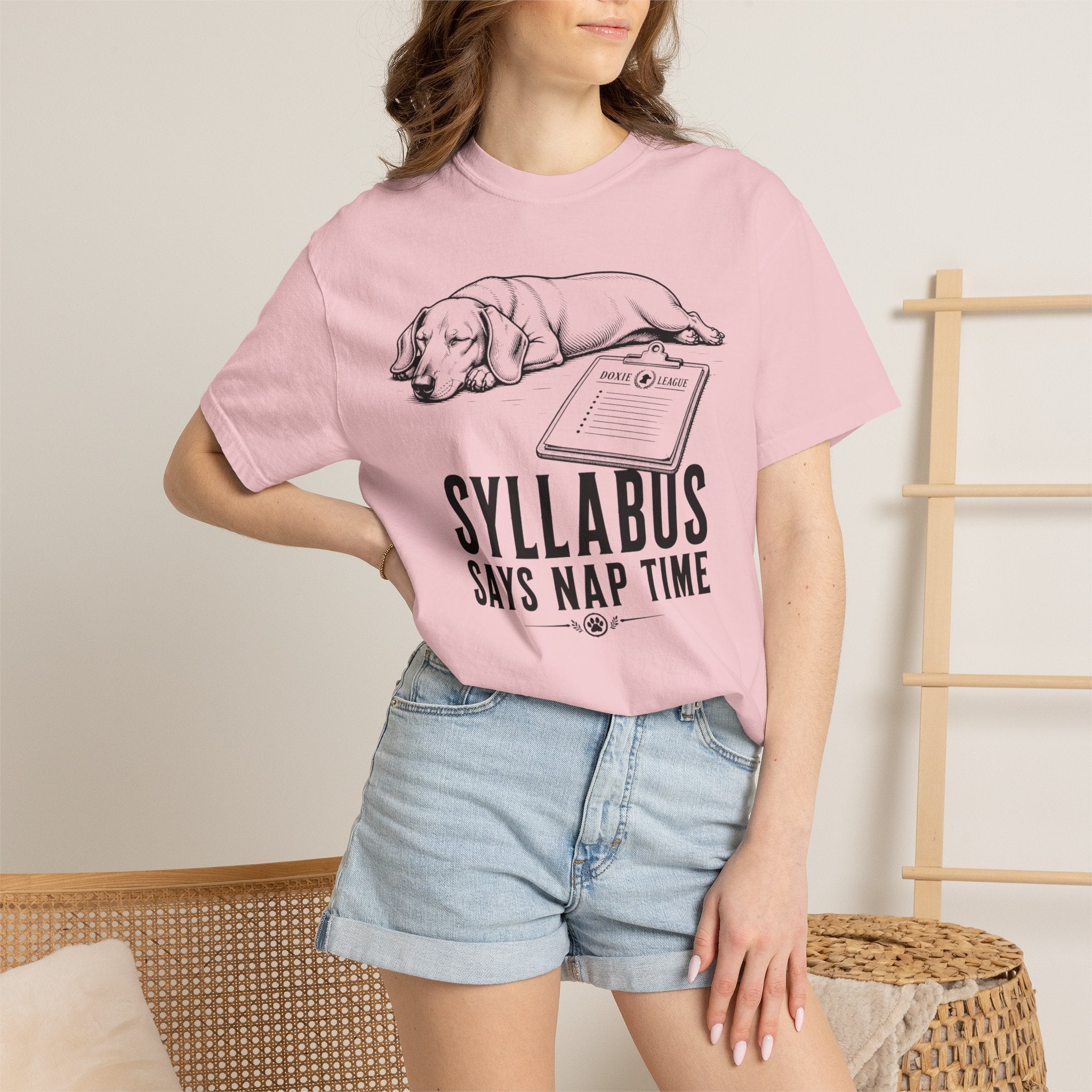 Syllabus Says Nap Time Dachshund Shirt — The Educational Series
