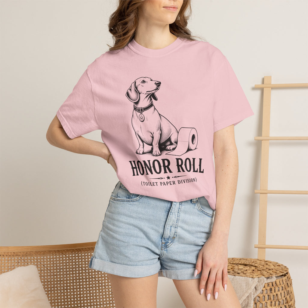 Honor Roll Toilet Paper Division Dachshund Shirt — The Educational Series
