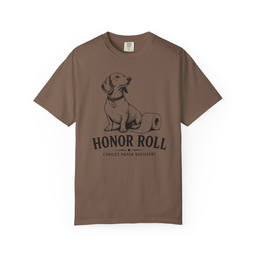 Honor Roll Toilet Paper Division Dachshund Shirt — The Educational Series