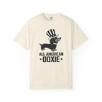 All American Doxie dachshund t-shirt — patriotic wiener dog tee by Doxie League