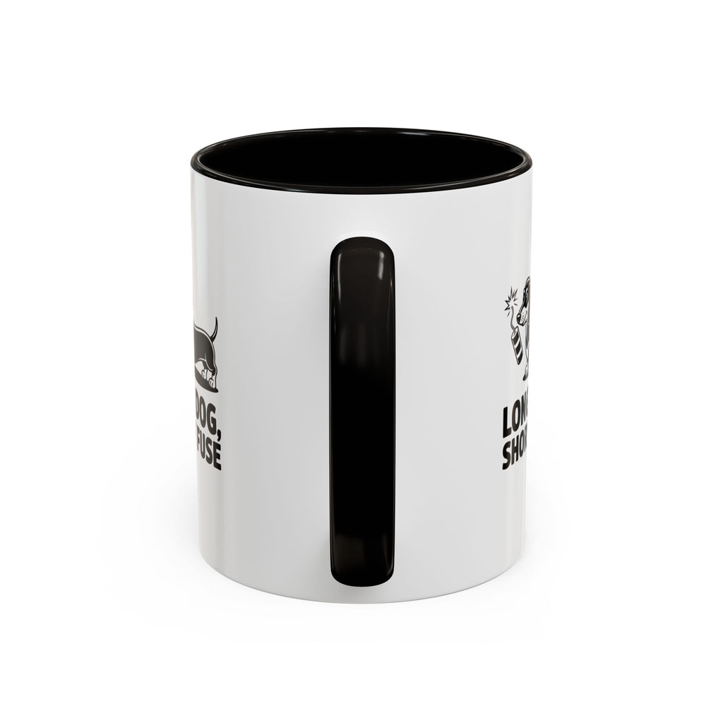 Long Dog Short Fuse — Funny Dachshund Coffee Mug | Doxie League