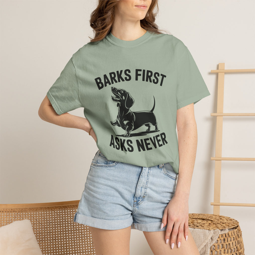 Barks First - Doxie League Tee