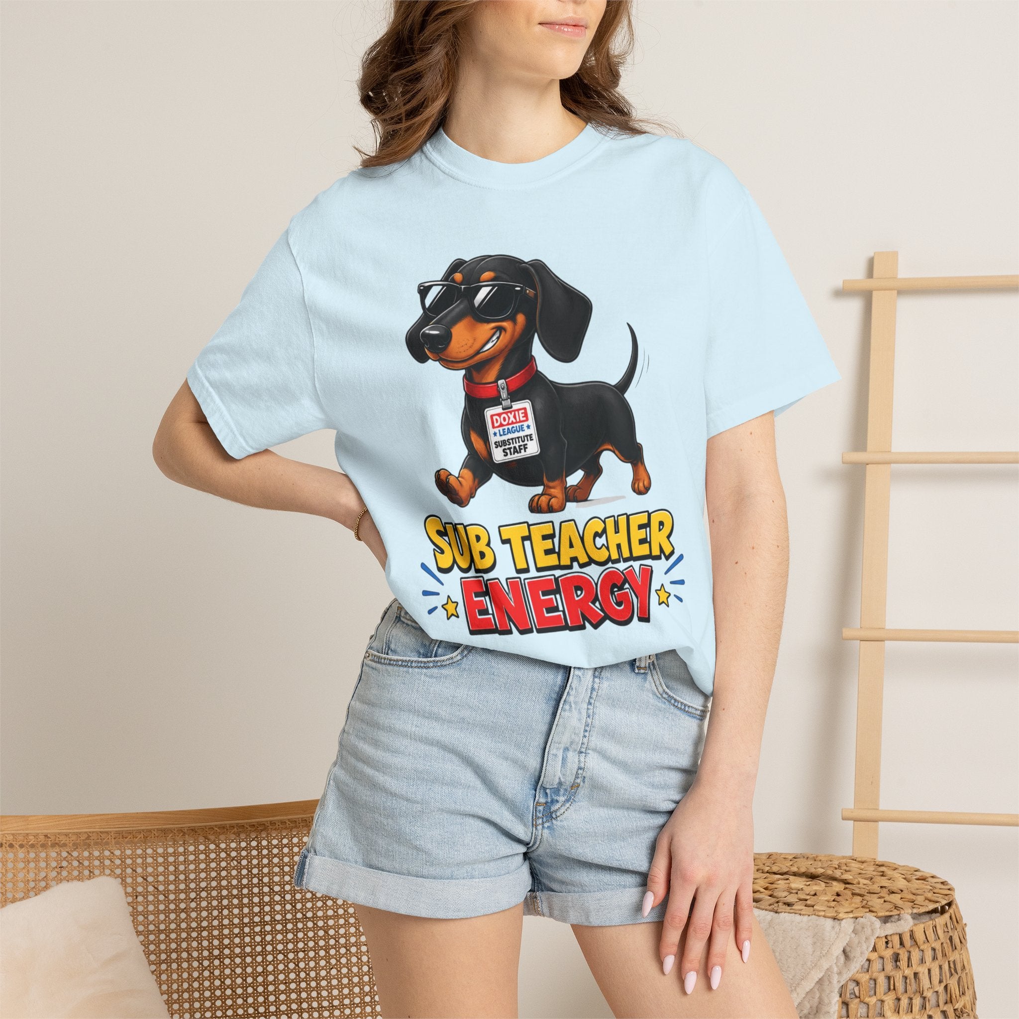 Sub Teacher Energy Dachshund Shirt — The Educational Series