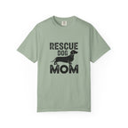 Rescue Mom dachshund graphic t-shirt — rescue wiener dog mom gift tee by Doxie League