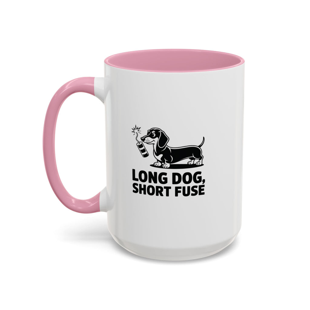 Long Dog Short Fuse — Funny Dachshund Coffee Mug | Doxie League