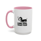 Long Dog Short Fuse — Funny Dachshund Coffee Mug | Doxie League