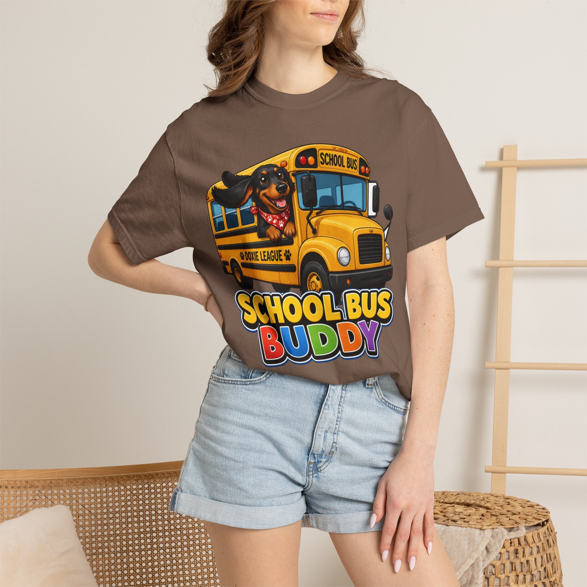 School Bus Buddy Dachshund Shirt — The Educational Series