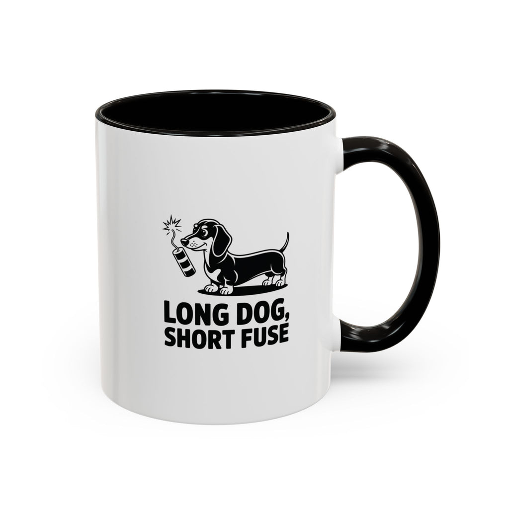 Long Dog Short Fuse — Funny Dachshund Coffee Mug | Doxie League