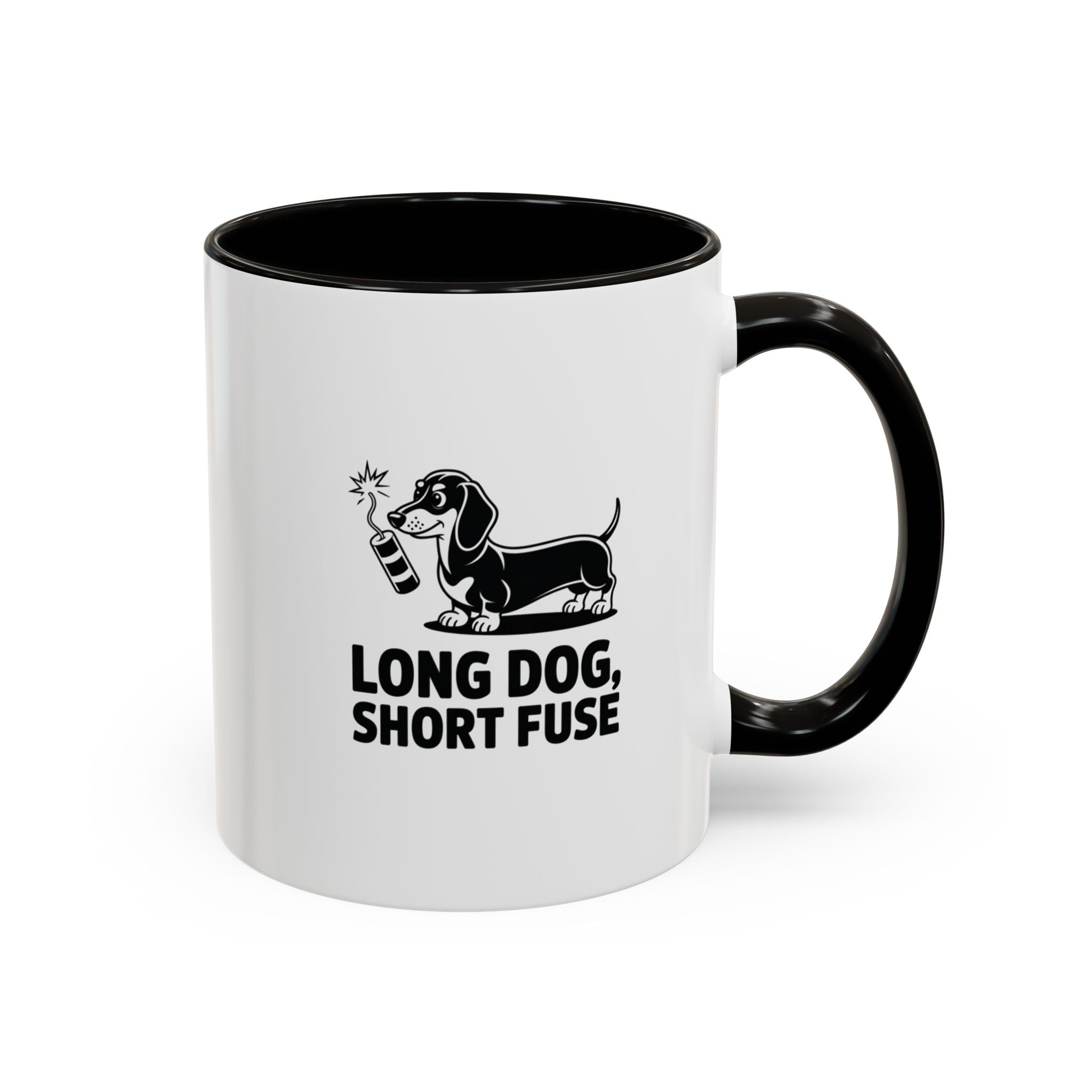 Long Dog Short Fuse — Funny Dachshund Coffee Mug | Doxie League
