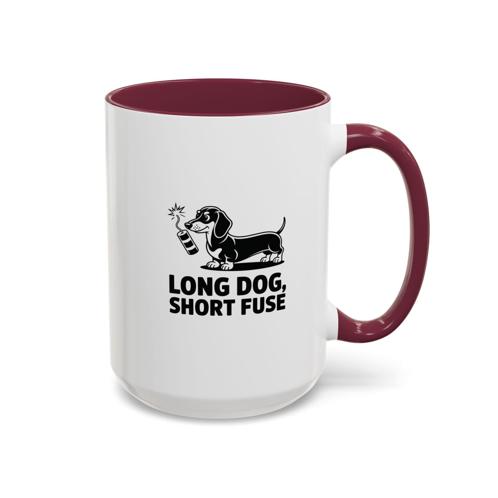 Long Dog Short Fuse — Funny Dachshund Coffee Mug | Doxie League