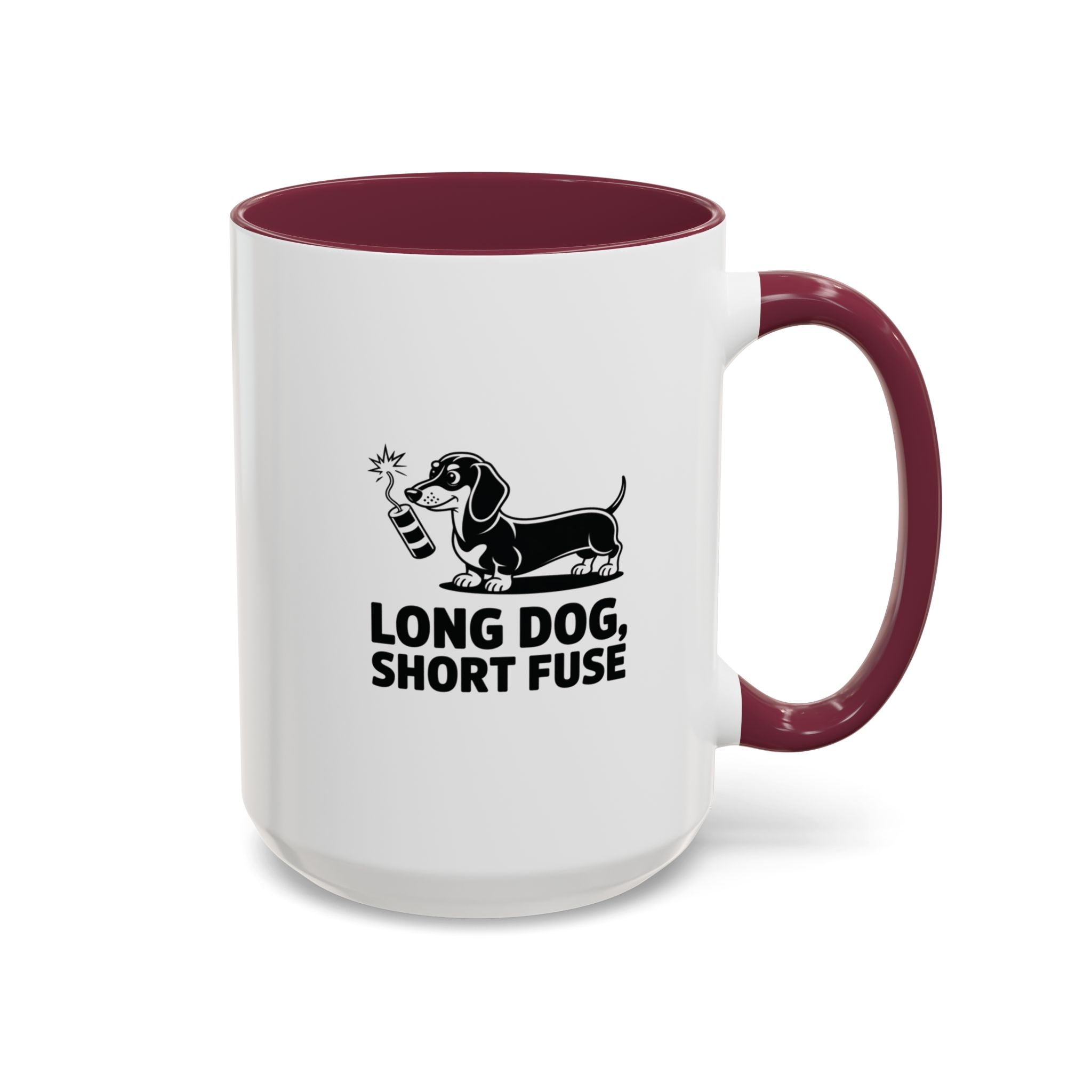 Long Dog Short Fuse — Funny Dachshund Coffee Mug | Doxie League