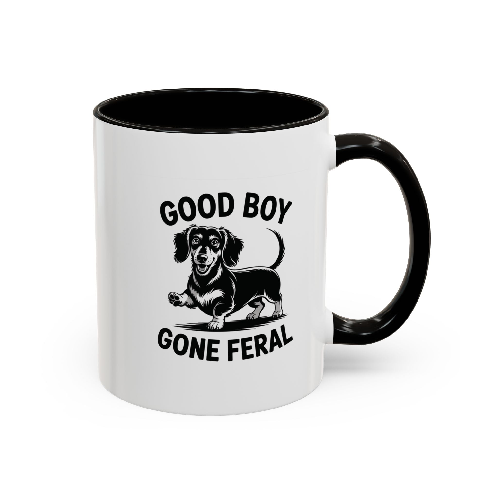 Good Boy Gone Feral — Funny Dachshund Coffee Mug | Doxie League