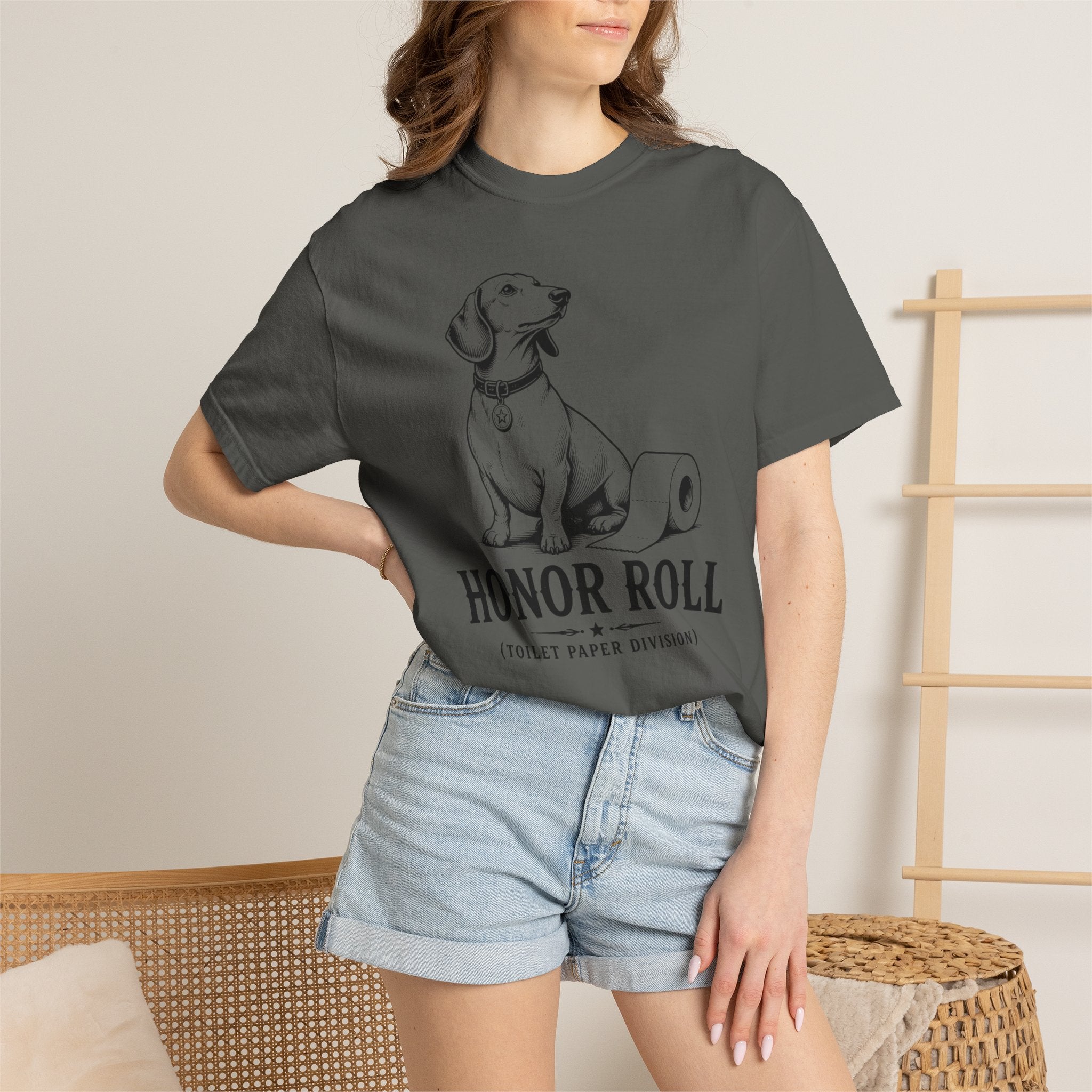 Honor Roll Toilet Paper Division Dachshund Shirt — The Educational Series