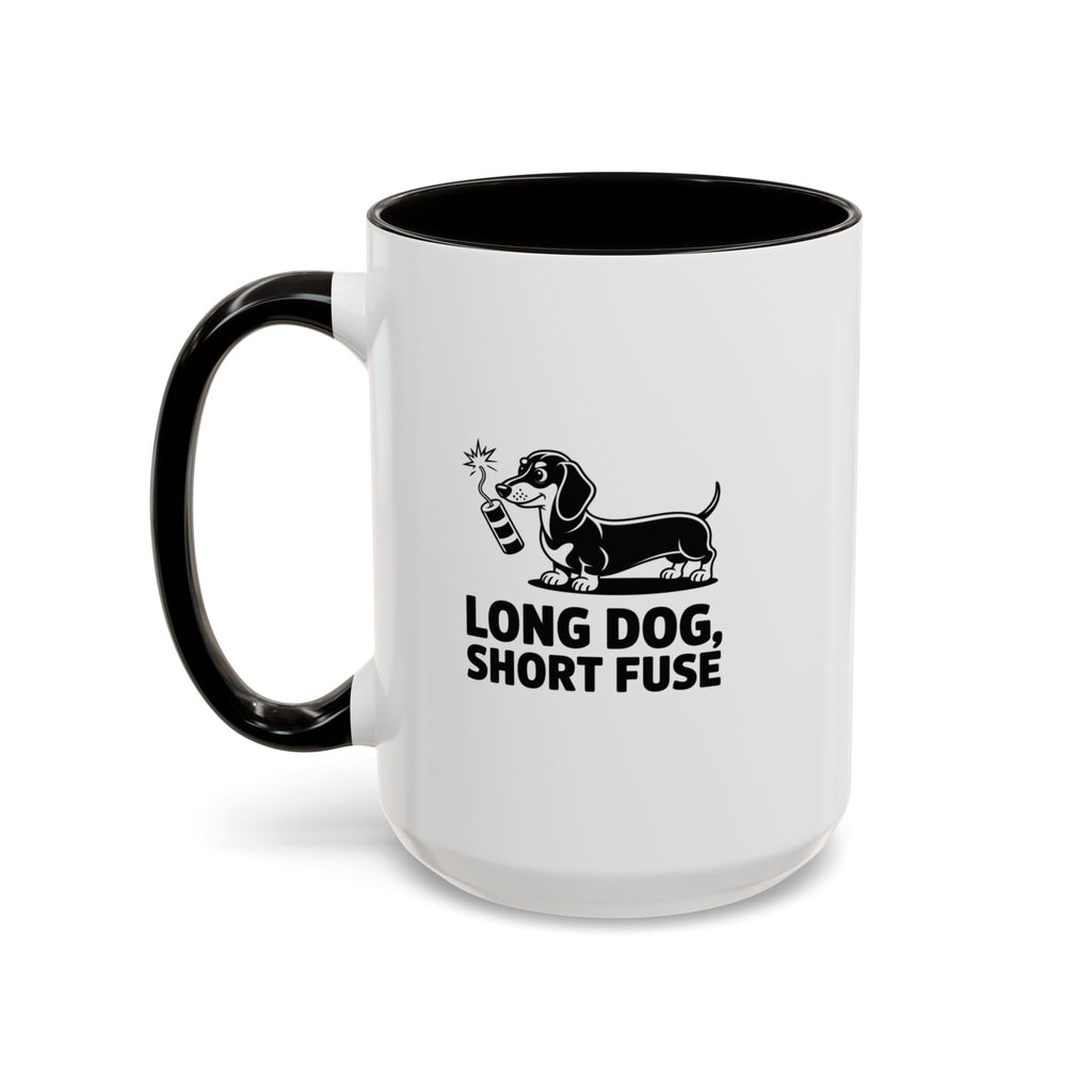 Long Dog Short Fuse — Funny Dachshund Coffee Mug | Doxie League
