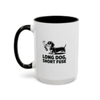 Long Dog Short Fuse — Funny Dachshund Coffee Mug | Doxie League