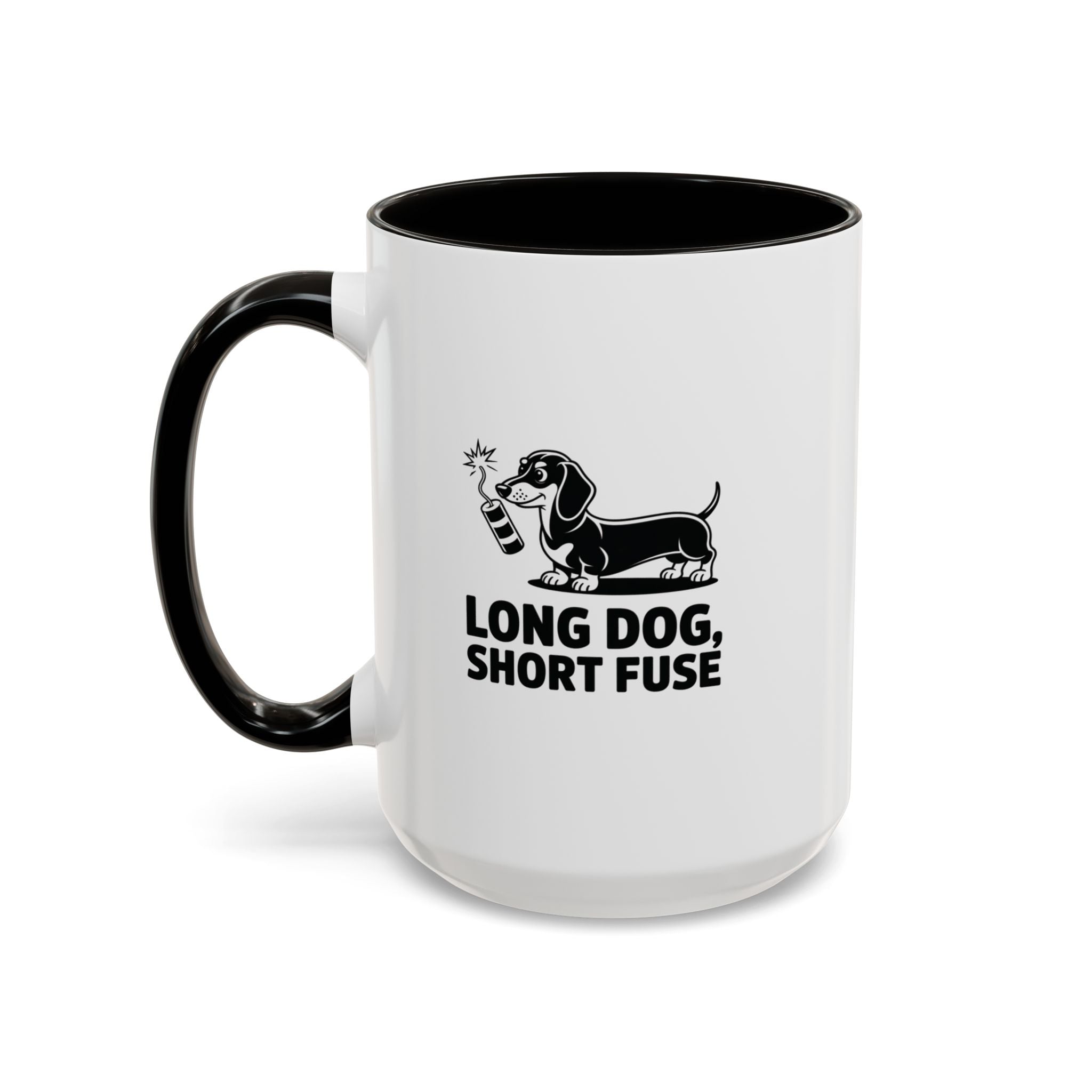 Long Dog Short Fuse — Funny Dachshund Coffee Mug | Doxie League
