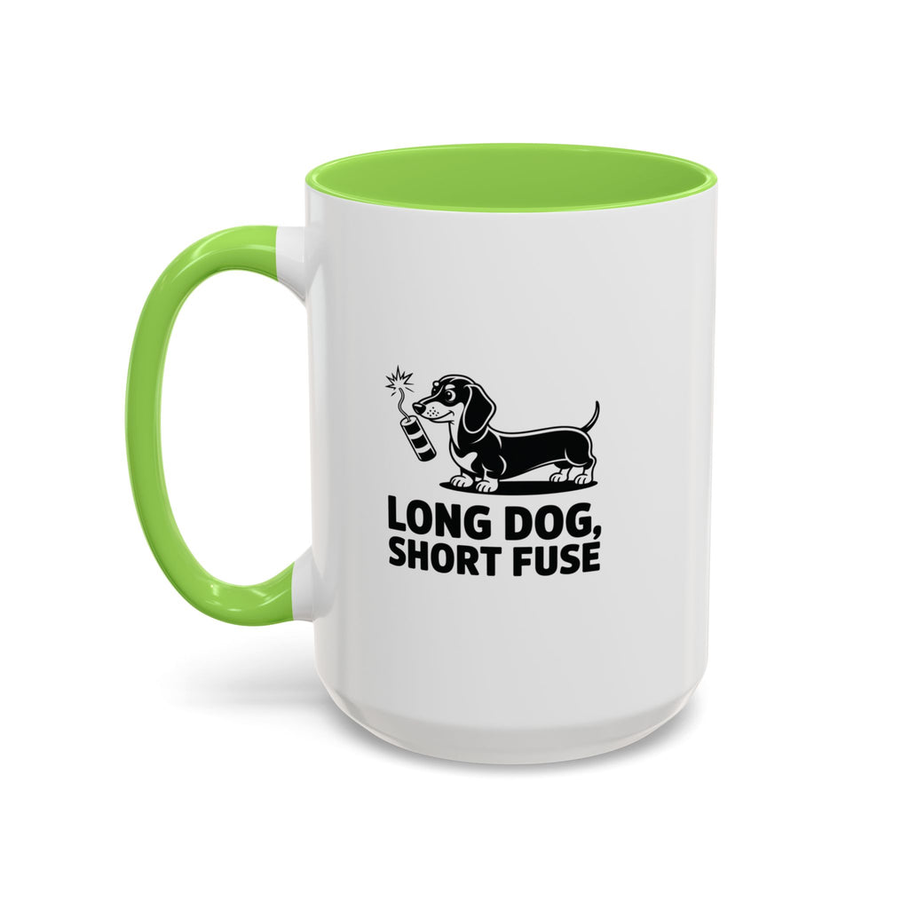 Long Dog Short Fuse — Funny Dachshund Coffee Mug | Doxie League