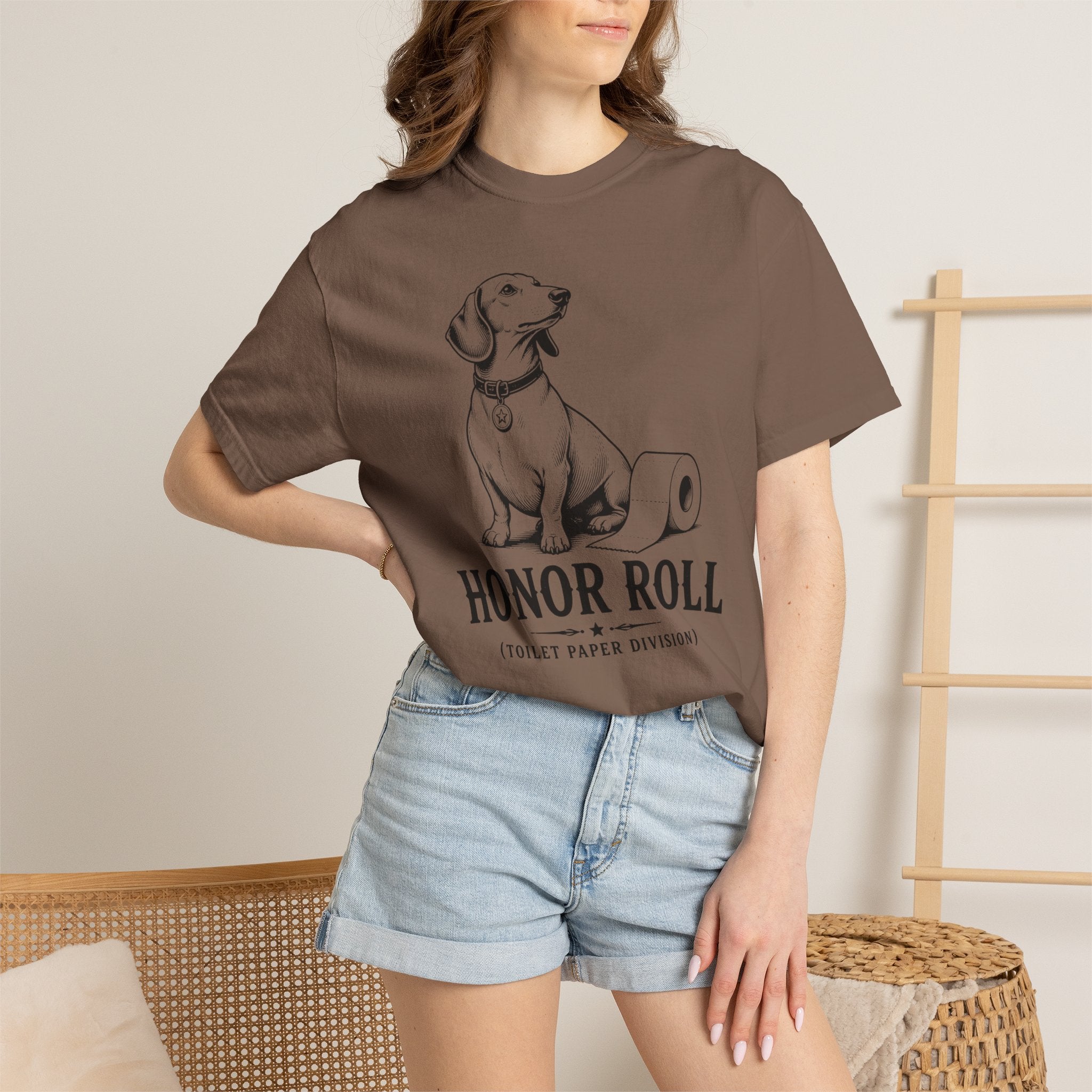 Honor Roll Toilet Paper Division Dachshund Shirt — The Educational Series